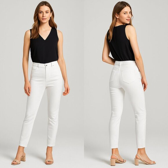 Chico's Denim - 🤍👖 CHICO’S Women’s High Rise Ankle Skinny Jeans Size 4 ✨ Classic White